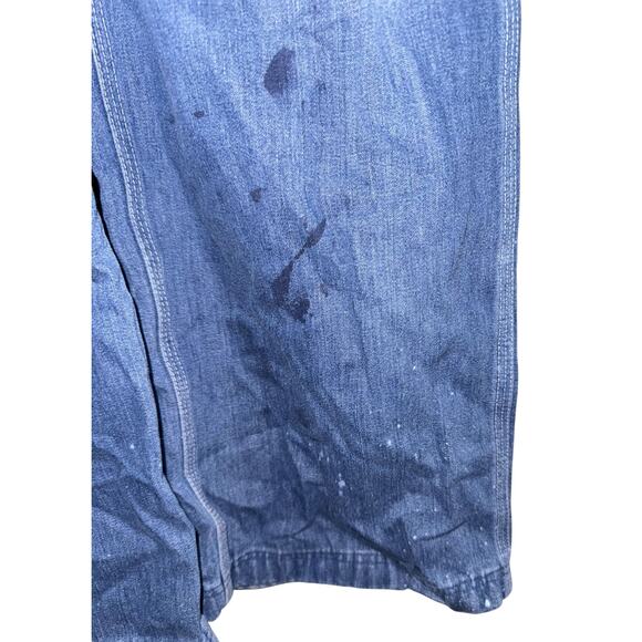 Vintage Big Mac Bib Overalls Men Medium Denim Square Bak Workwear USA Distressed - Picture 6 of 13